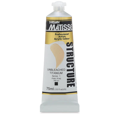 MATISSE STRUCTURE ACRYLIC 75 ML SR1 UNBLEACHED TITAN.