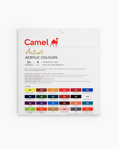 CAMEL ARTIST ACRYLIC COLOUR SET 24 x 9 ML 899758