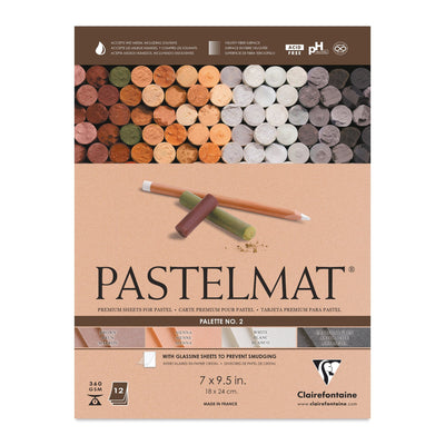CLAIREFONTAINE PASTELMAT NO 2 12 SHEETS 4 CLRS  360 GSM 7" x 9.5" (96005C)
