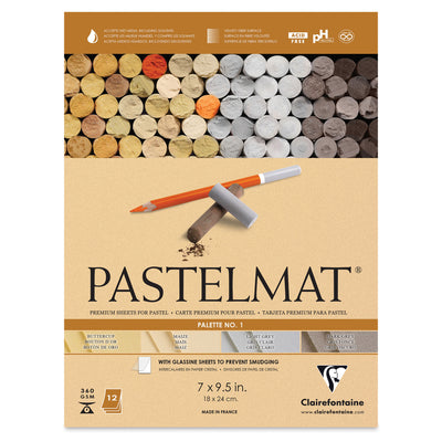 CLAIREFONTAINE PASTELMAT NO 1 12 SHEETS 4 CLRS  360 GSM 7" x 9.5" (96016C)