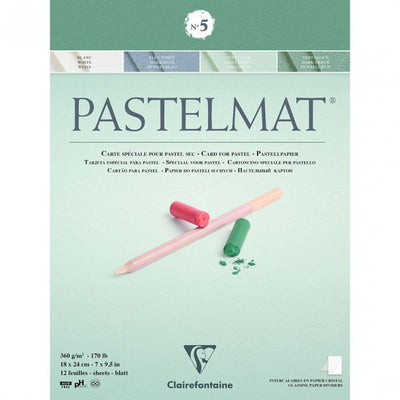 CLAIREFONTAINE PASTELMAT NO 5 12 SHEETS 4 CLRS  360 GSM 7" x 9.5" (96113C)