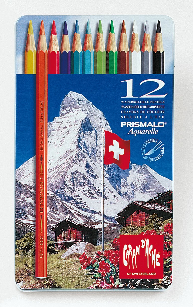 CARAN DACHE PRISMALO AQUARELLE COLOUR PENCIL SET OF 12 (999712)