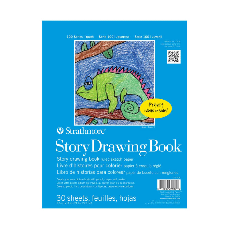 STRATHMORE PADS FOR AGES 5 AND UP STORY DRAWING BOOK 30 SHEETS SR 100  21.6 x 27.9 CM (P27-408-1)