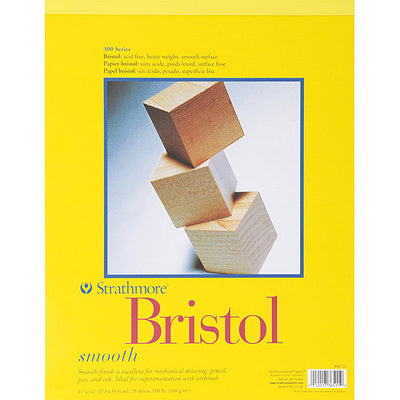 STRATHMORE BRISTOL PADS SMOOTH 20 SHEETS SR 300 270 GSM 27.9 x 35.6 CM (P342-11-1)