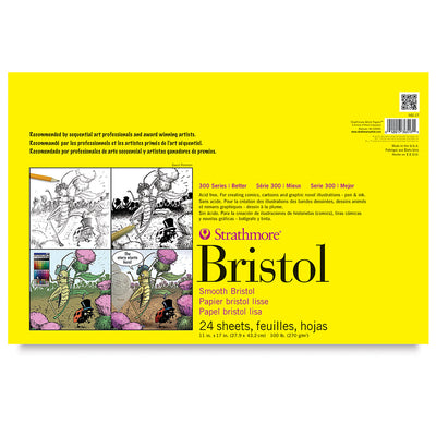STRATHMORE SEQUENTIAL BRISTOL BOARD SMOOTH 24 SHEETS SR 300 270 GSM 27.9 x 43.2 CM (P342-17-1)