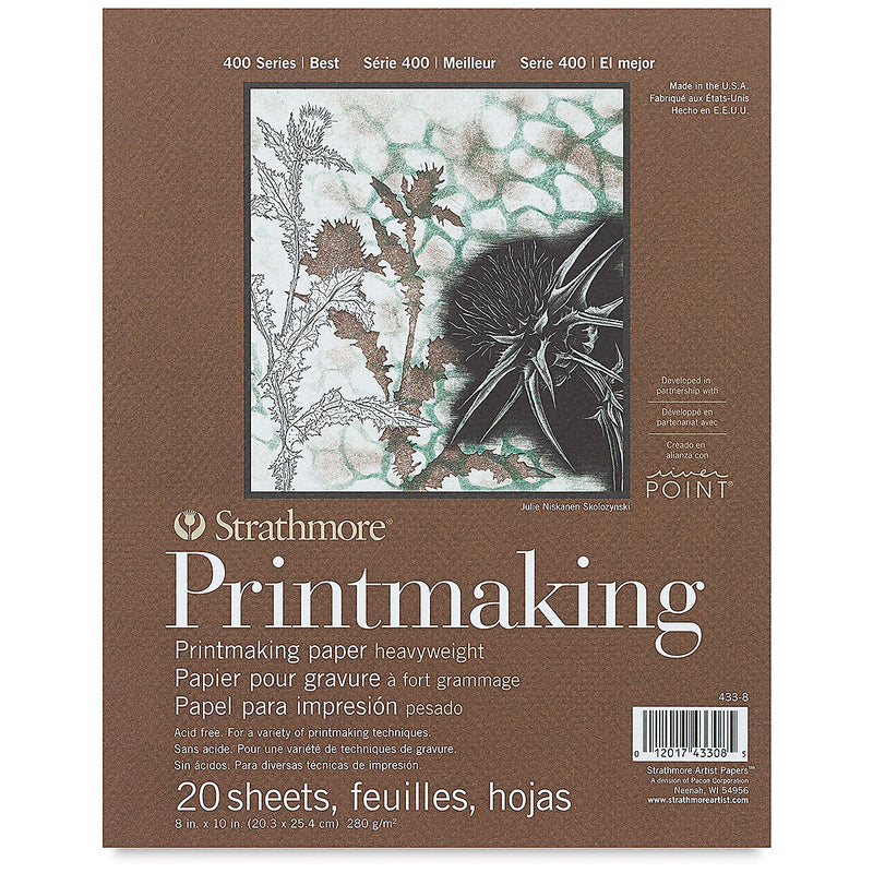 STRATHMORE HEAVYWEIGHT PRINTMAKING PADS 20 SHEETS SR 400 280 GSM 20.3 x 25.4 CM (P433-8)