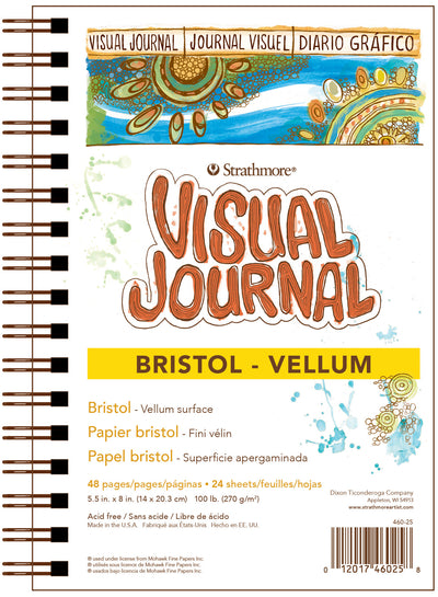 STRATHMORE BRISTOL VISUAL JOURNAL VELLUM 24 SHEETS SR 300 270 GSM 14 x 20.3 CM (P460-25-1)
