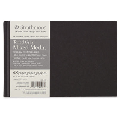 STRATHMORE TONED MIXED MEDIA HB TONED GRAY 48 SHEETS SR 400 300 GSM 21.6 x 14 CM (P469-405)