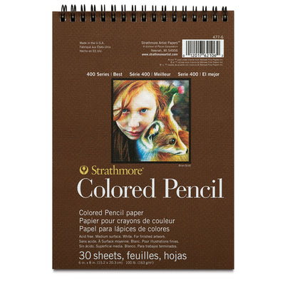 STRATHMORE COLORED PENCIL PAD 30 SHEETS SR 400 163 GSM 15.24 x 20.32CM (P477-6)