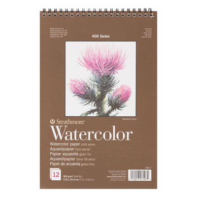 STRATHMORE WATER COLOUR PADS 12 SHEETS SR 400 COLD PRESSED 300 GSM 17.8x24.4 CM (P440-7-4)