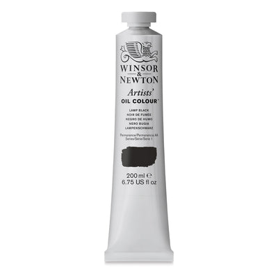 WINSOR & NEWTON ARTIST OIL COLOUR 200 ML SR 1 LAMP BLACK (337)