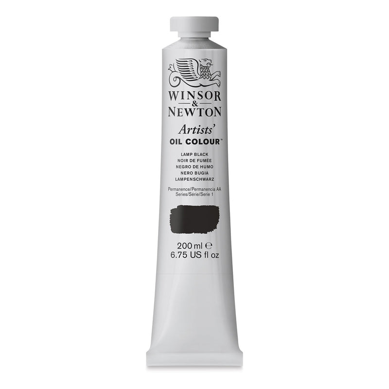 WINSOR & NEWTON ARTIST OIL COLOUR 200 ML SR 1 LAMP BLACK (337)