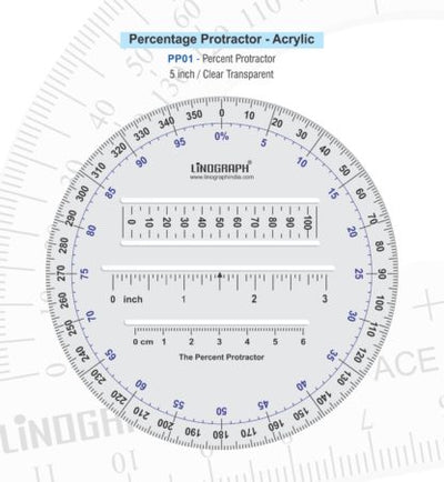 LINOGRAPH FULL PROTRACTOR 360 DIGREE 15 CM