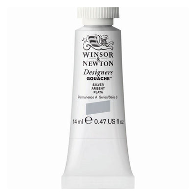 WINSOR & NEWTON DESIGNER GOUACHE 14 ML SILVER  (605617)