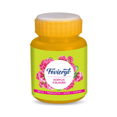 FEVICRYL ACRYLIC COLOUR 907 SPARKLING PEARL GOLDEN YELLOW 100 ML