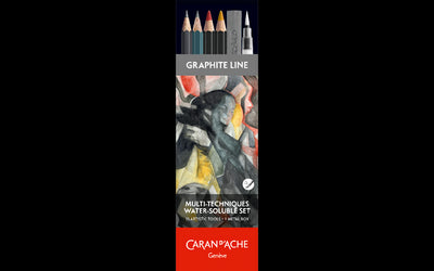 CARAN DACHE GRAPHITE LINE PENCIL & BOOK SKETCHING SET OF 13 (775.512)