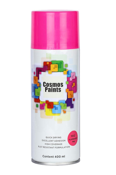 COSMOS ACRYLIC SPRAY PAINT 400 ML FLOURESCENT PINK 1002