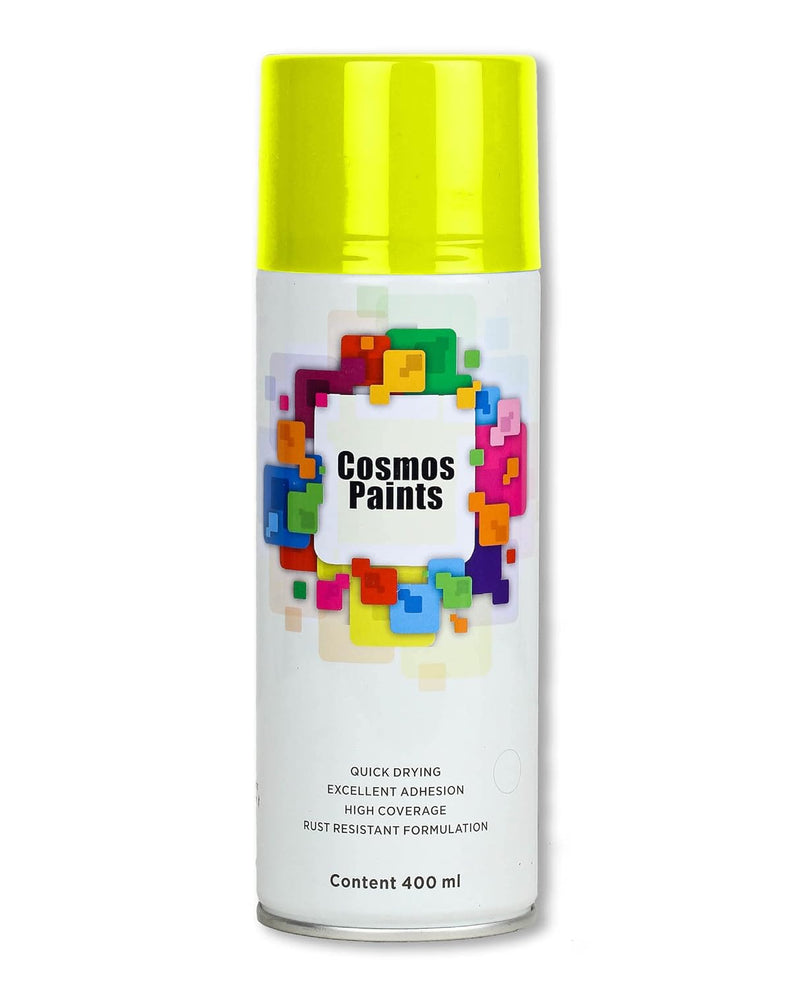 COSMOS ACRYLIC SPRAY PAINT 400 ML FLOURESCENT YELLOW 1005