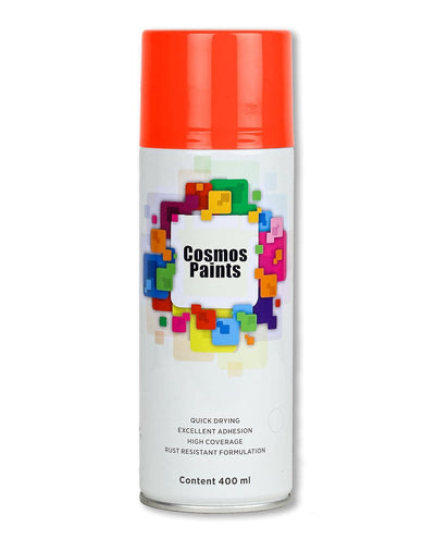 COSMOS ACRYLIC SPRAY PAINT 400 ML FLOURESCENT ORANGE 1006