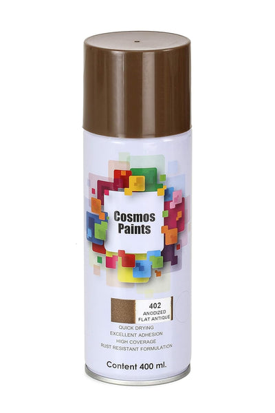 COSMOS ACRYLIC SPRAY PAINT 400 ML ANODIZED FLAT ANTIQUE 402