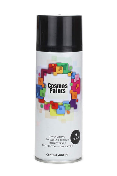 COSMOS ACRYLIC SPRAY PAINT 400 ML GLOSS BLACK 39