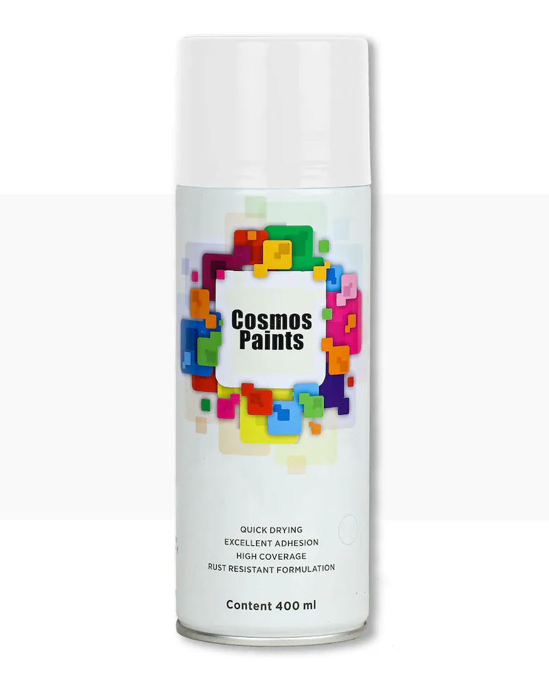 COSMOS ACRYLIC SPRAY PAINT 400 ML GLOSS WHITE 40