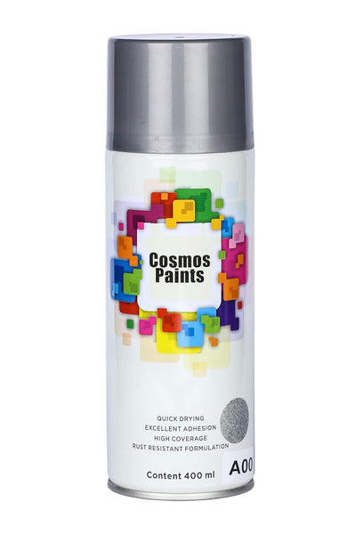 COSMOS ACRYLIC SPRAY PAINT 400 ML HAMMERTONE SILVER A00