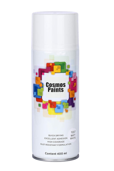 COSMOS ACRYLIC SPRAY PAINT 400 ML MATT WHITE 1007