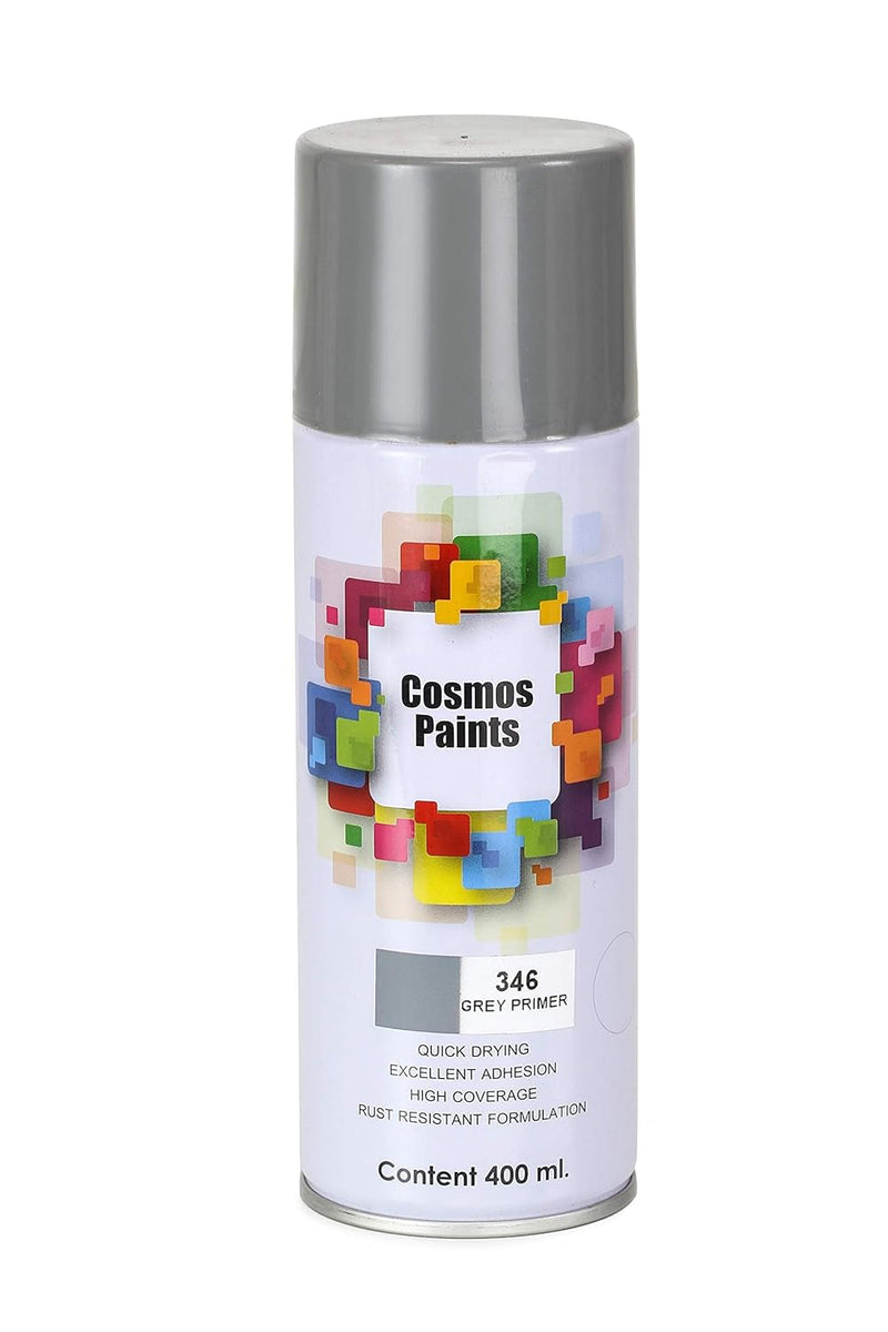 COSMOS ACRYLIC SPRAY PAINT 400 ML PLASTIC PRIMER GREY