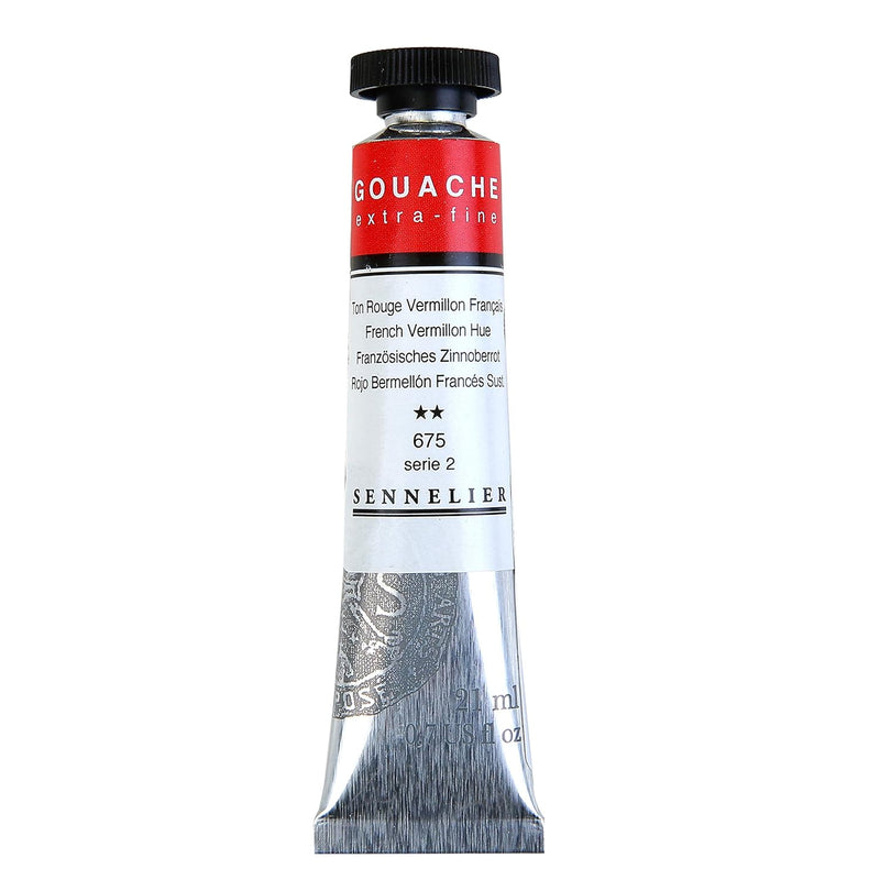 SENNELIER XTRA FINE GOUACHE COLOUR 21 ML SR 2 FRENCH VERMILION  (N130511.675)