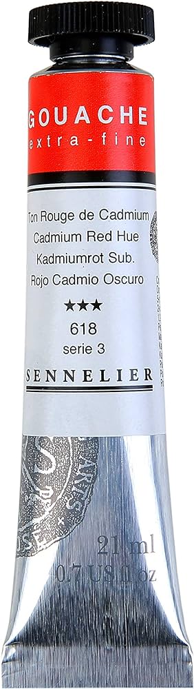 SENNELIER XTRA FINE GOUACHE COLOUR 21 ML SR 3 CADMIUM RED LIGHT  (N130511.618)