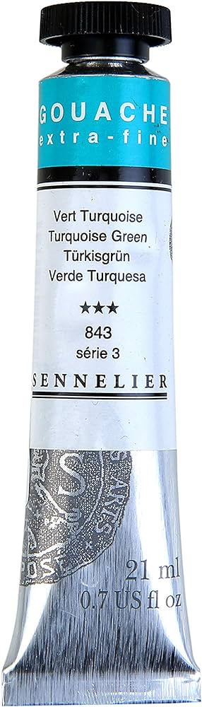 SENNELIER XTRA FINE GOUACHE COLOUR 21 ML SR 3 TURQUOISE GREEN  (N130511.843)