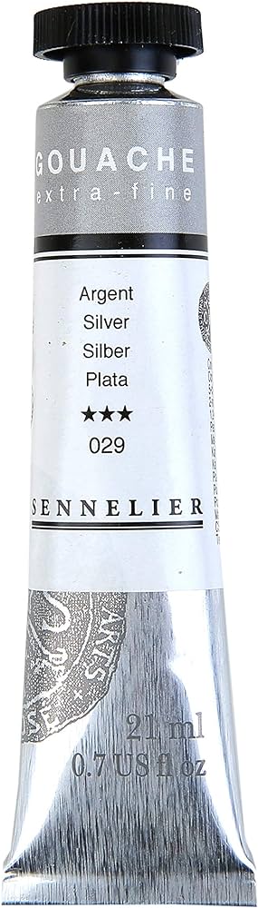 SENNELIER XTRA FINE GOUACHE COLOUR 21 ML SR 1 SILVER  (N130602.029)