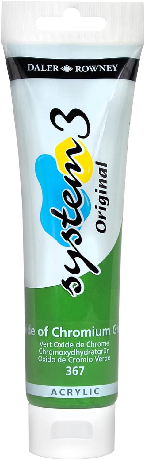 DALER & ROWNEY SYSTEM 3 ACRYLIC 150 ML OXIDE CHROME GREEN 150367