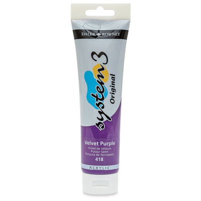 DALER & ROWNEY SYSTEM 3 ACRYLIC 150 ML VELVET PURPLE 150418