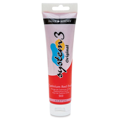 DALER & ROWNEY SYSTEM 3 ACRYLIC 150 ML CADMIUM RED HUE 150503