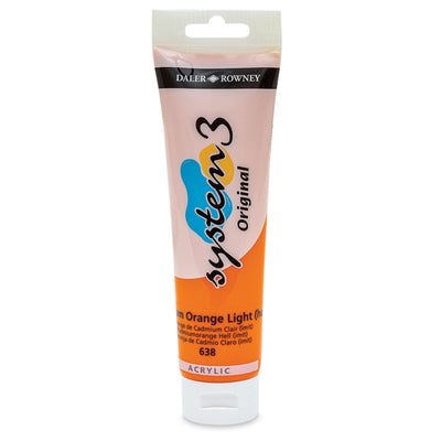 DALER & ROWNEY SYSTEM 3 ACRYLIC 150 ML CAD ORANGE LIGHT H 150638