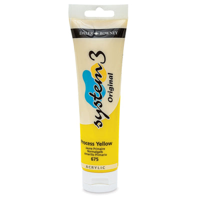 DALER & ROWNEY SYSTEM 3 ACRYLIC 150 ML PROCESS YELLOW 150675