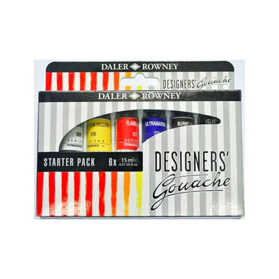 DALER & ROWNEY DESIGNER PROFESSIONAL GOUACHE SET OF 6 X 15 ML (136900102)
