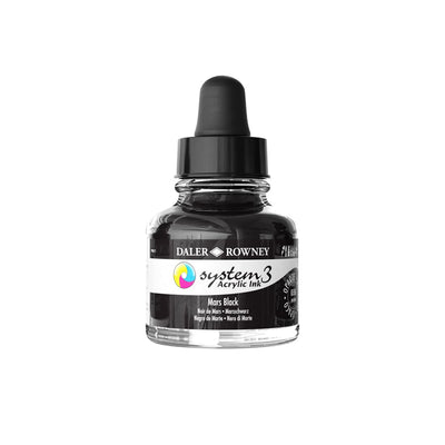 DALER & ROWNEY SYSTEM 3 ACRYLIC INK 29.5 ML MARS BLACK 161029036