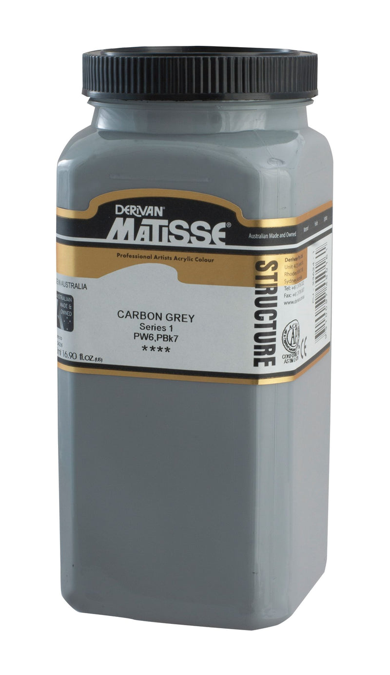 MATISSE STRUCTURE ACRYLIC 500 ML SR 1 CARBON GREY 1M5CGY