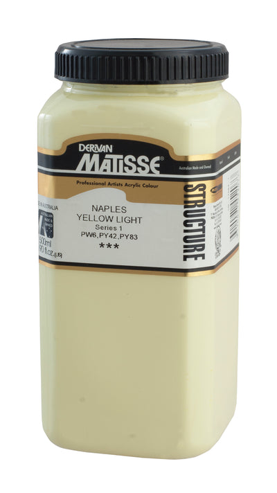 MATISSE STRUCTURE ACRYLIC 500 ML SR 1 NAPLES YELLOW LIGHT 1M5NYL