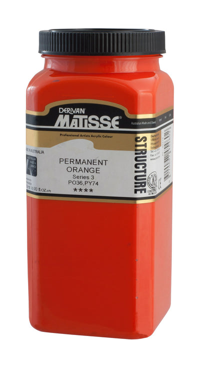 MATISSE STRUCTURE ACRYLIC 500 ML SR 3 PERMANENT ORANGE 1M5PO
