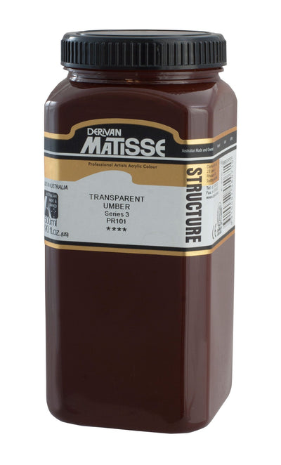 MATISSE STRUCTURE ACRYLIC 500 ML SR 3 TRANSPARENT UMBER 1M5TU