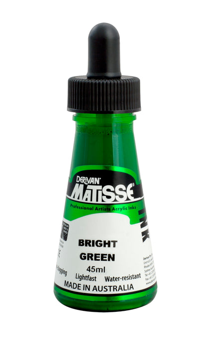 MATISSE ACRYLIC INK 45 ML BRIGHT GREEN (1MI50BG)