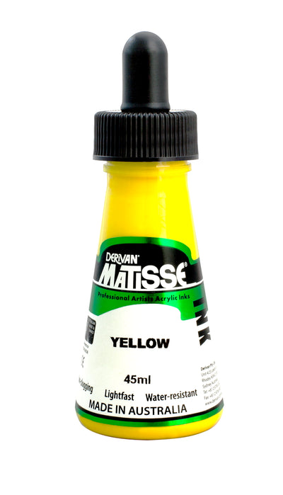 MATISSE ACRYLIC INK 45 ML YELLOW (1MI50Y)