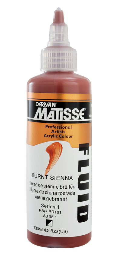 MATISSE FLUID ACRYLIC 135 ML SR 1 BURNT SIENNA 1MFU35BS