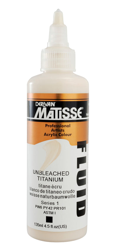 MATISSE FLUID ACRYLIC 135 ML SR 1 UNBLEACHED TITANIUM 1MFU35UT