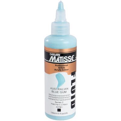 MATISSE FLUID ACRYLIC 135 ML SR 2 AUSTRALIAN BLUE GUM 1MFU35ABG