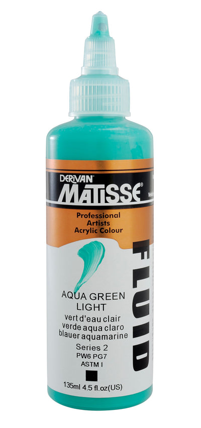 MATISSE FLUID ACRYLIC 135 ML SR 2 AQUA GREEN LIGHT 1MFU35AGL